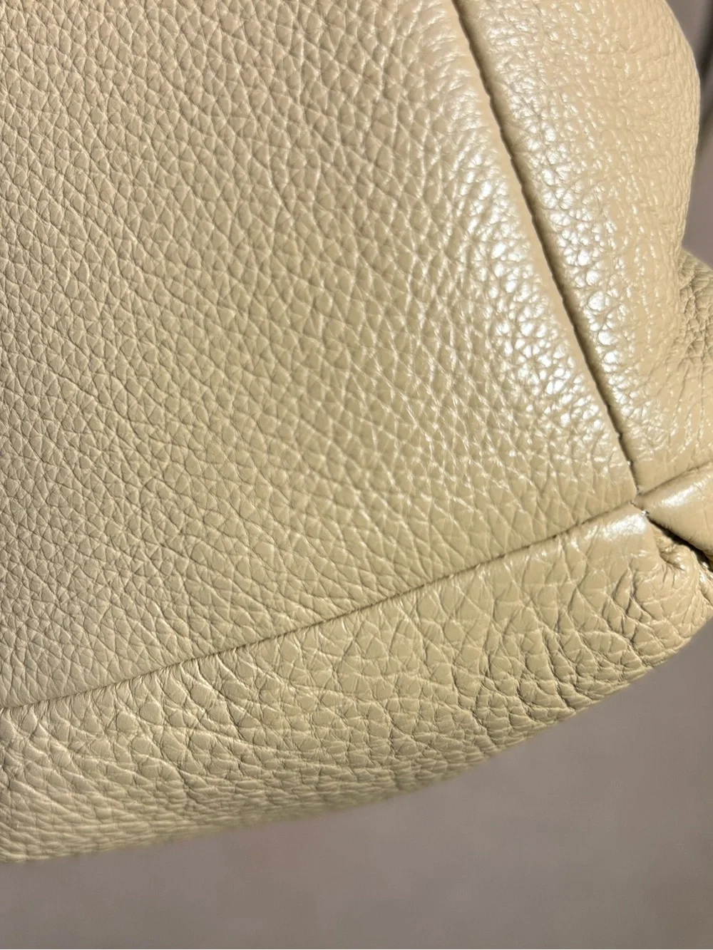 Coach Madison Phoebe Tan pebbled leather